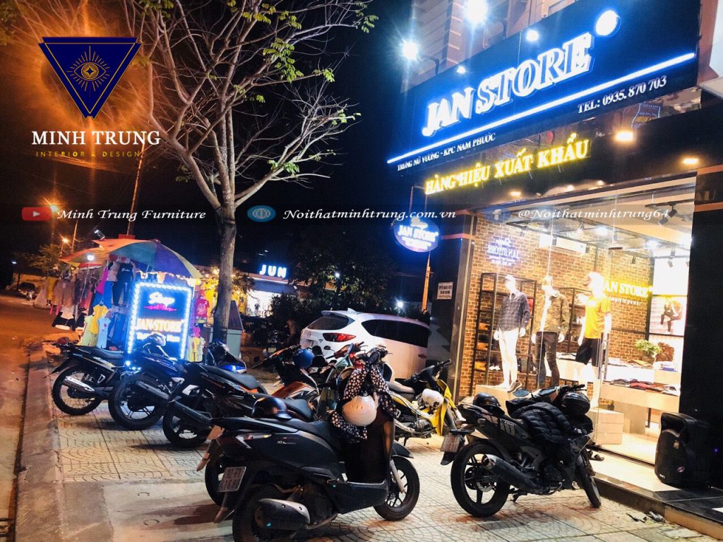 thi công nội thất shop thời trang nam